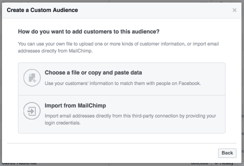 Capture d'écran montrant comment automatiser la prospection commerciale à l'aide des audiences personnalisées de Facebook