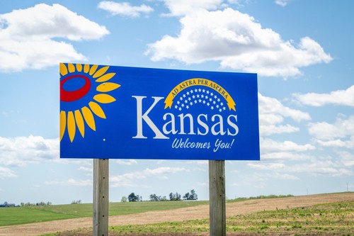 Kansas state sign