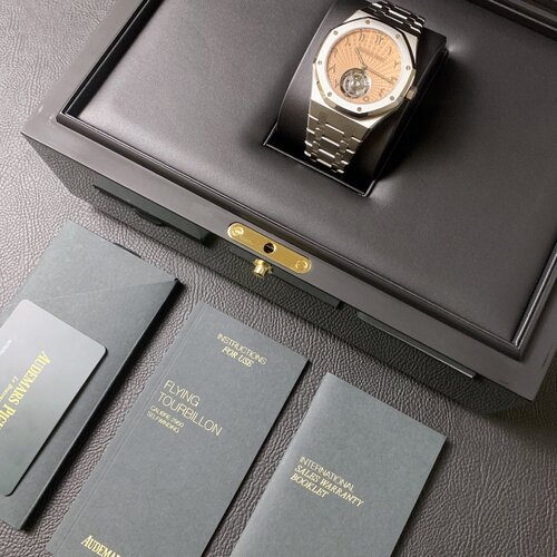 Buy Audemars Piguet Royal Oak Tourbillon Salmon Dial with Arabic Numerals 26530TI.OO.1220TI.05 in Geneva and Dubai - K2 Luxury Watches