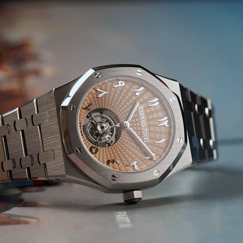 Buy Audemars Piguet Royal Oak Tourbillon Salmon Dial with Arabic Numerals 26530TI.OO.1220TI.05 in Geneva and Dubai - K2 Luxury Watches