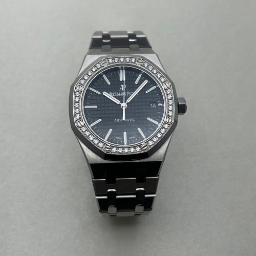Buy Audemars Piguet Royal Oak Lady Black Dial with Diamonds 15451ST.ZZ.1256ST.01 in Geneva and Dubai - K2 Luxury Watches