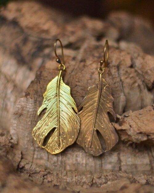 feder-schmuck-ohrringe-messing