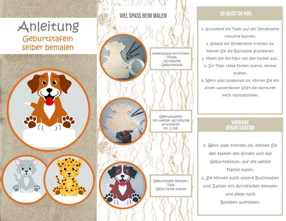 Anleitung-Geburtstafel selber bemalen