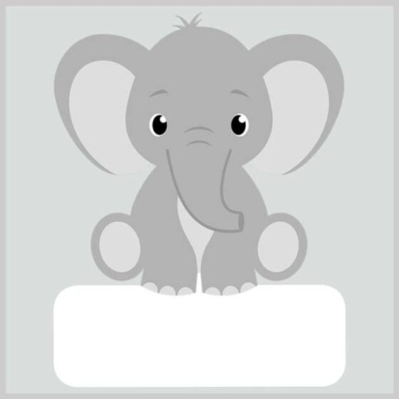 Elefant Geburtstafel - b