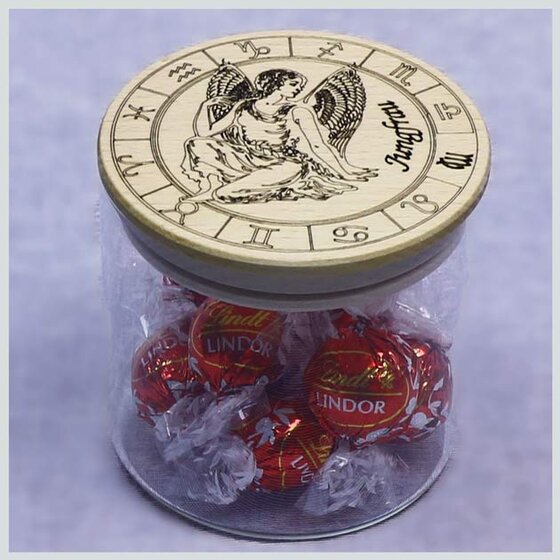Sternzeichen-Jungfrau-Buchenholz Deckel