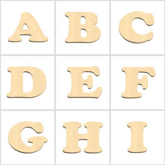 ABC-Holzbuchstaben-Set