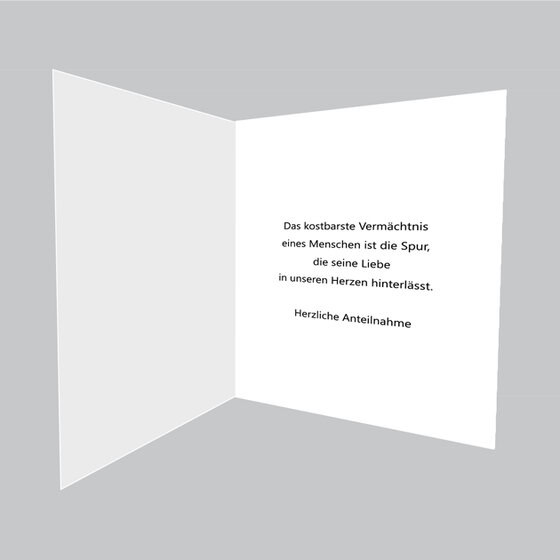 Trauerkarte - Herzliche-Anteilnahme