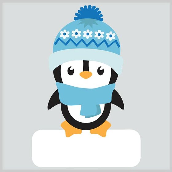 Geburtstafel Pinguin Junge