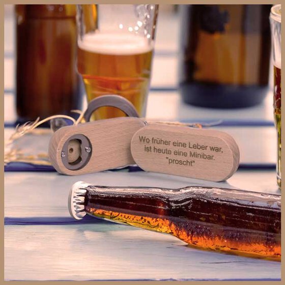 Flaschen&ouml;ffner klein mit Spruch