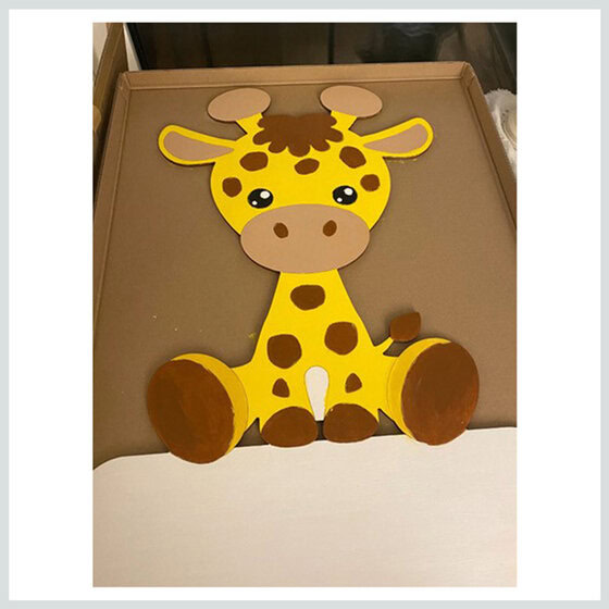 Geburtstafel Giraffe - Kundenfoto