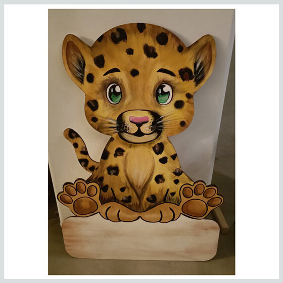 Geburtstafel Leopard selber bemalt - Kudenfoto