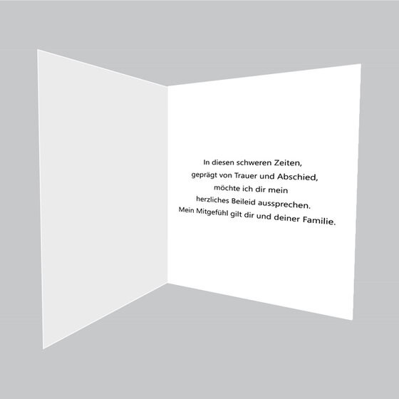 Trauerkarte Innentext In diesen schweren Zeiten