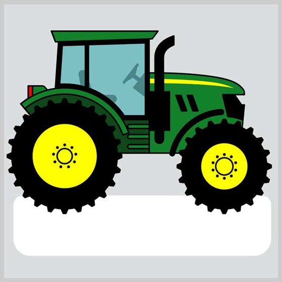Geburtstafel Traktor gr&uuml;n zum selber machen