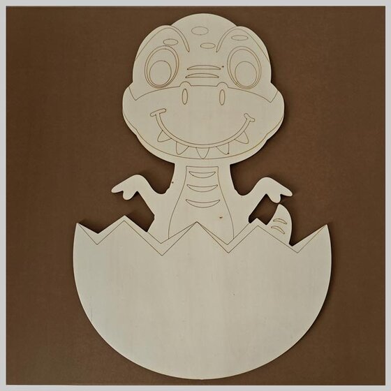 Geburtstafel Dinosaurier zum selber bemalen