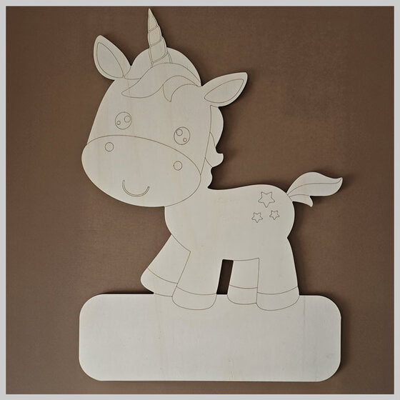 Geburtstafel-Einhorn um selber machen