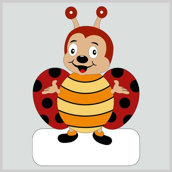 Geburtstafel-Marienk&auml;fer zum selber Bemalen