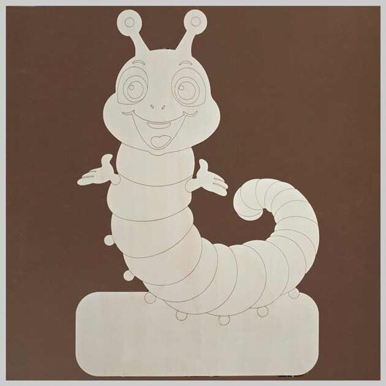 Geburtstafel Raupe zum selber machen