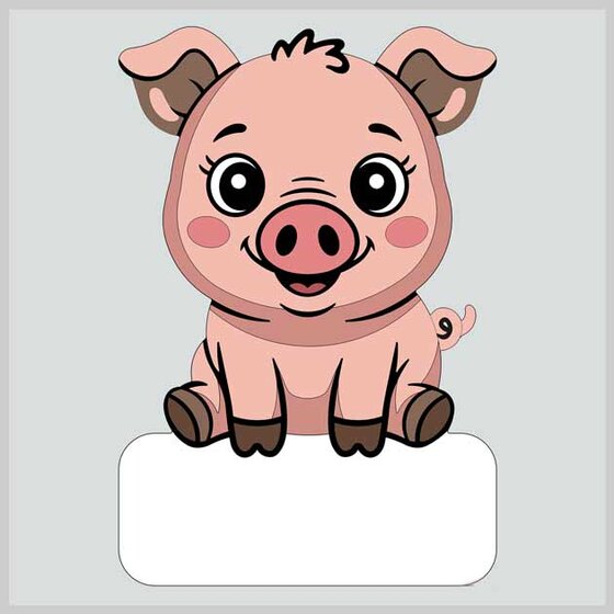 Geburtstafel Schweinchen