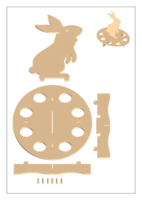 Osterhase Anleitung Einzelteile