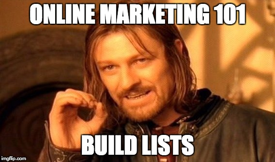 build lists of prospects to fill your first sales funnel stage