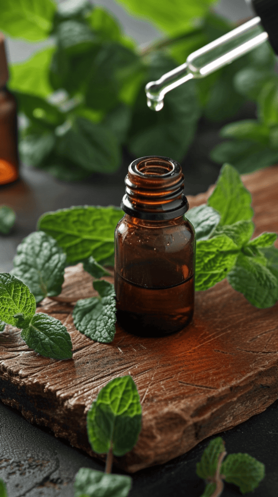 l'huile essentielle de menthe poivrée