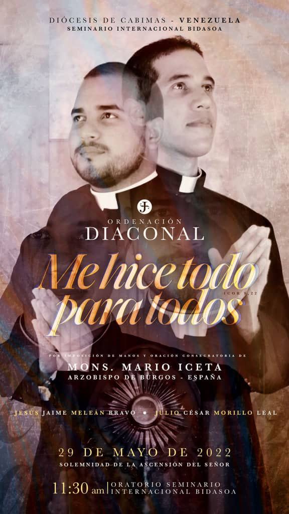 Jaime Jes&uacute;s Mele&aacute;n Bravo y Julio C&eacute;sar Morillo Leal, seminaristas venezolanos.