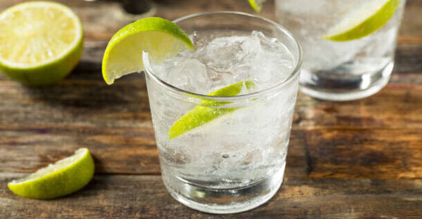 Homemade Gin And Tonic Ice Cream Recipe The Perfect Summer Treat image 1 glass of gin and tonic with crushed ice and limes frosted fusions