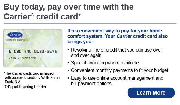 Image of a Carrier Wells Fargo Credit Card
