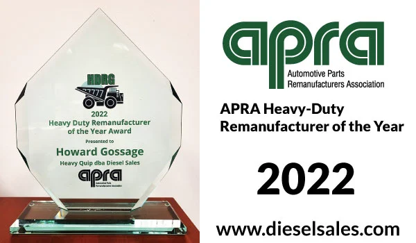 apra remanufacturer of the year diesel sales