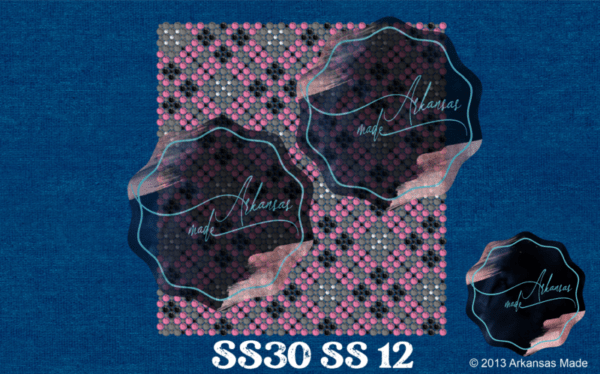 SS30 SS12 black grey plaid Cushion 32oz rhinestone template version watermark