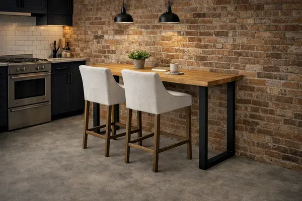 Solid Oak Breakfast Bar