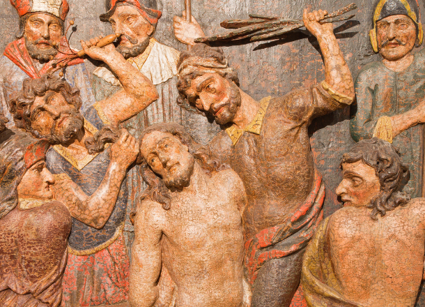 En el segundo de los Misterios Dolorosos contemplamos La flagelaci&oacute;n del Se&ntilde;or