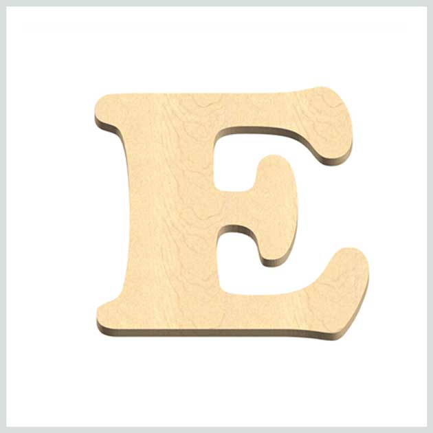 Holzbuchstabe E