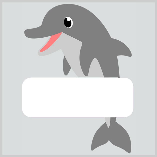 Geburtstafel-Delfin