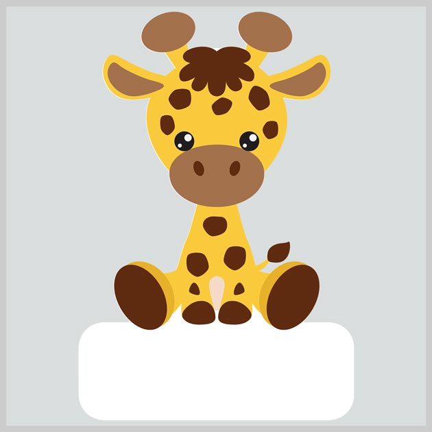 Geburtstafel-Giraffe