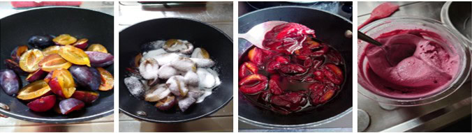 Oct-25-In-the-Kitchen-Step-by-step-process-of-homemade-Caramelised-Plum-Ice-Cream-–-fresh-plums-caramelised-into-rich-syrup-blended-into-creamy-ice-cream-autumn-dessert-recipe-Frosted-Fusions