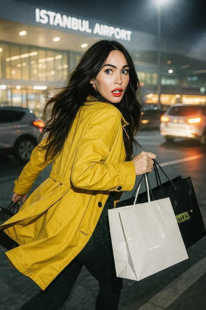 megan fox la aeroportul din istanbul