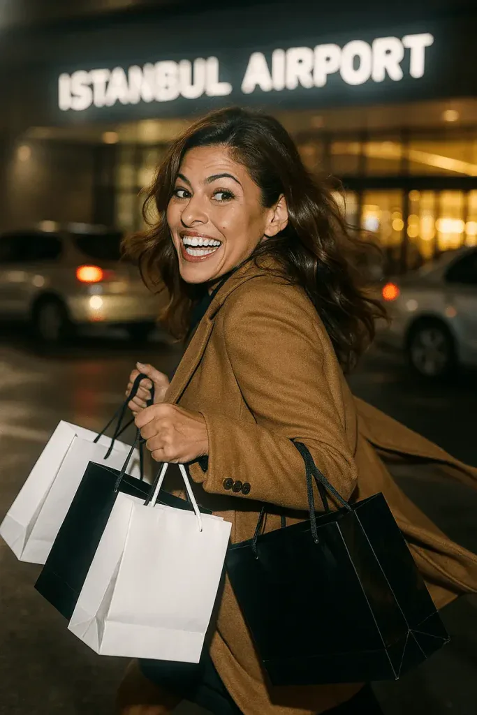 eva mendes all'aeroporto di istanbul