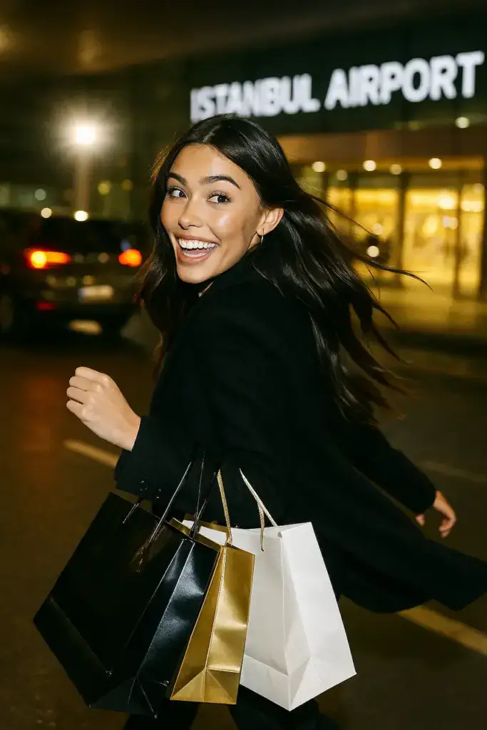 madison beer &agrave; l'a&eacute;roport d'istanbul