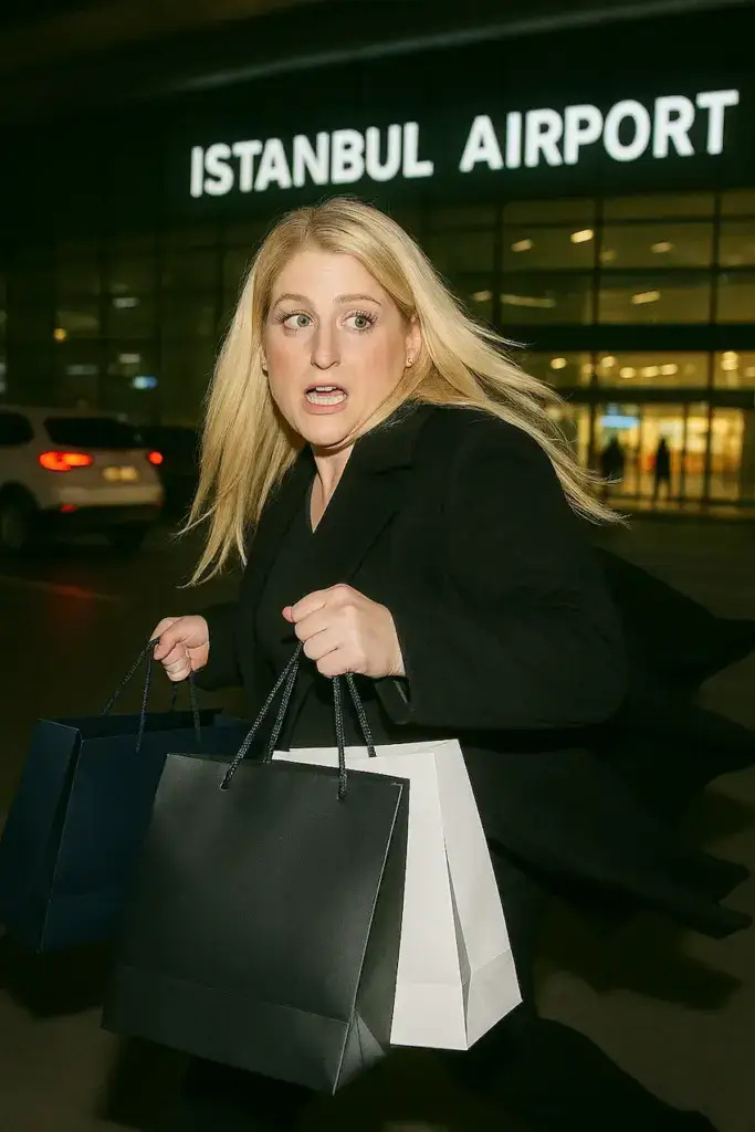 meghan trainor in istanbul airport