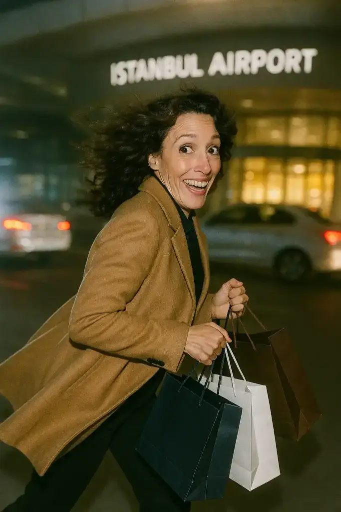 Jennifer Beals all’aeroporto di Istanbul
