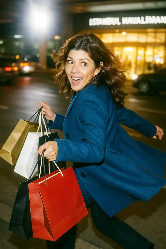 marisa tomei en aeropuerto de Estambul