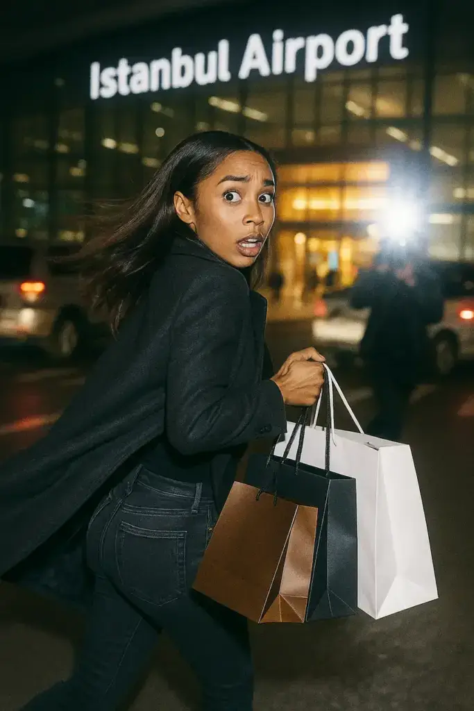 brittany renner op Istanbul Airport