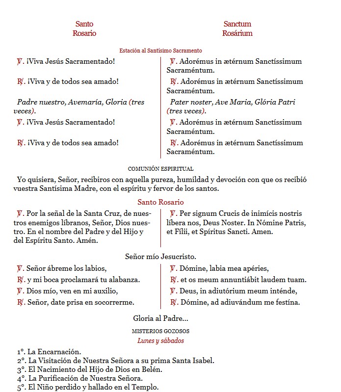 guia rezar rosario octubre mes del rosario