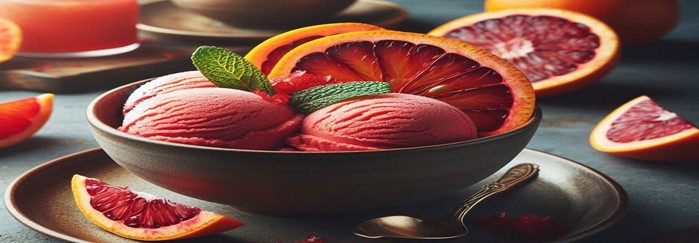 Learn-How-To-Make-The-Perfect-Blood-Orange-Sorbet-featured-image-642x1850w-blood-oranges-on-a-plate-some-sliced-in-half-to-show-theinternal-colour-Frosted-Fusions