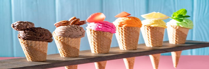 Ice-Cream-Flavours-to-Make-Your-Taste-Buds-Tingle-Featured-image-200x600w-6-different-coloured-ice-creams-lined-up-with-corresponding-fresh-fruit-and-nuts-frosted-fusions