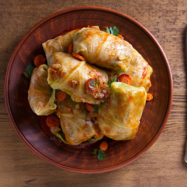 Gołąbki rolls ready to serve.