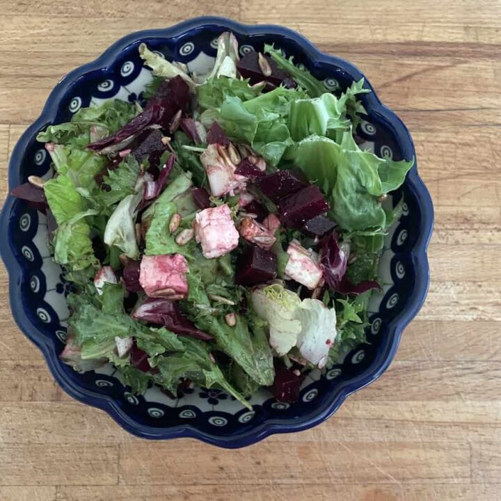 Quick Beetroot Salad With sunflower seeds Recipe.
