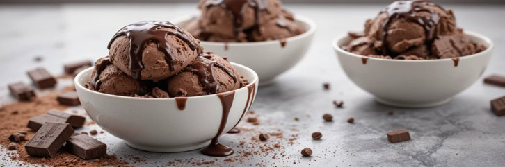 Easy-Homemade-Chocolate-Ice-Cream-Recipe-featured-image-200x600w-slabs-of-chocolate-and-cacao-seeds-and-cocoa-powder-frosted-fusions