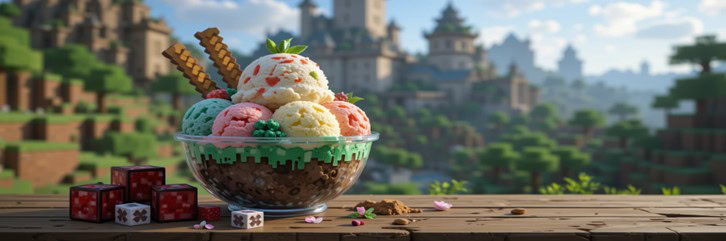 Minecraft-Inspired-Ice-Cream-Recipes-–-Scoops-From-The-Blocky-World-Featured-Image-637x1920w-Minecraft-background-with-bowl-of-minecraf-tthemed-ice-cream-Frosted-Fusions